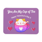 Flexibles Foto Magnet mit einer Katze in einer Tee (Horizontal)