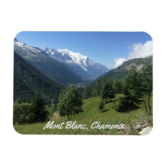 Flexibles Foto Magnet Mont Blanc chamonix (Horizontal)
