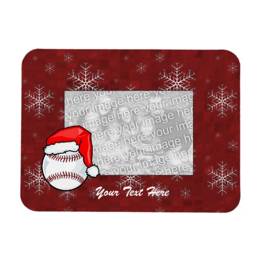 Flexibles Foto Magnet - Santa Baseball (Horizontal)