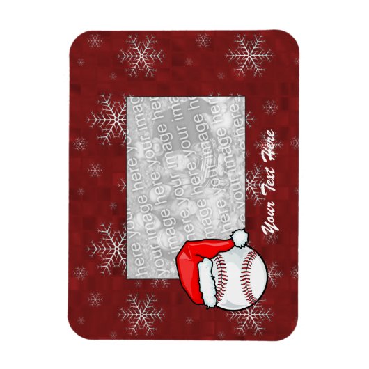 Flexibles Foto Magnet - Santa Baseball (Vertikal)