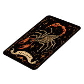 Flexibles Foto Magnet Scorpio Celestial Zodiac Art (Linke Seite)