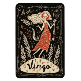 Flexibles Foto Magnet Virgo Celestial Zodiac Art