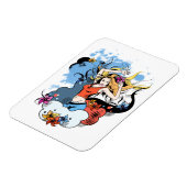 Flexibles Magnet mit tanzendem Girl-Image (Linke Seite)