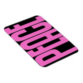 Flexibles Magnet, Niedlicher Friedenstext, Rosa un Magnet (Rechte Seite)