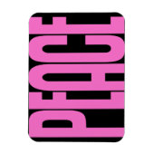 Flexibles Magnet, Niedlicher Friedenstext, Rosa un Magnet (Vertikal)