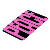 Flexibles Magnet, Niedlicher Friedenstext, Rosa un Magnet (Linke Seite)