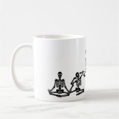 Flexibles Yoga-Posing-Skelett Lustiger Grafikdruck Kaffeetasse (Links)