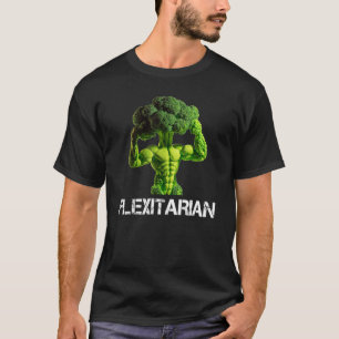 Flexitarier Brokkoli Bodybuilder Saubere Ernährung T-Shirt