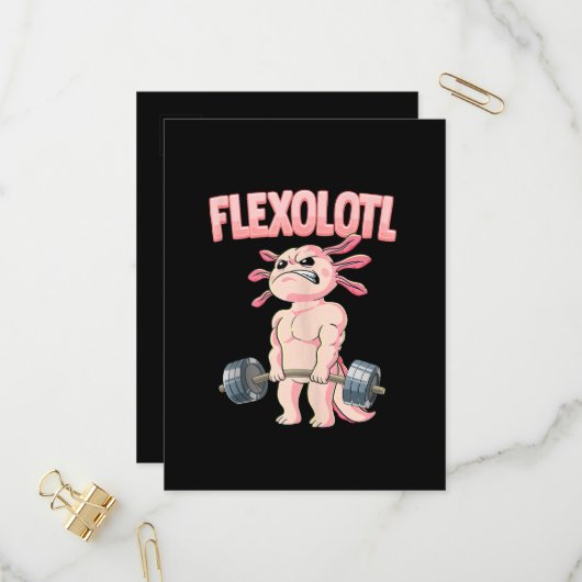 Flexolotl Axolotl Einladungspostkarte (Vorderseite/Rückseite Beispiel)