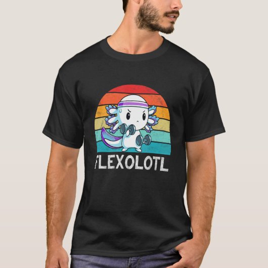 Flexolotl Axolotl Flex o Lotto Axolotl Gym Workout T-Shirt (Vorderseite)