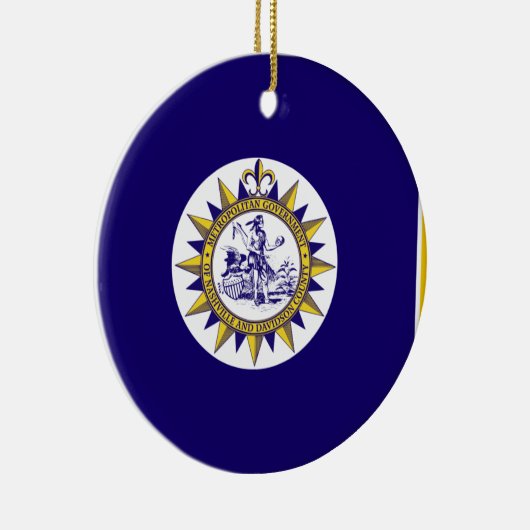 FlFlag von Nashville, Tennessee Keramik Ornament (Rechts)