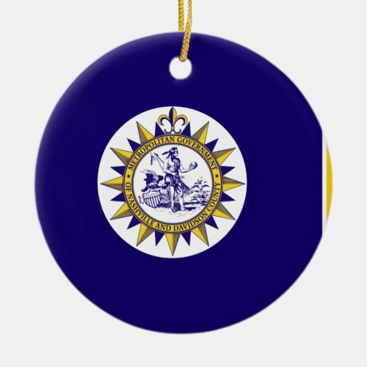 FlFlag von Nashville, Tennessee Keramik Ornament (Vorne)