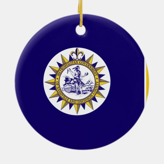 FlFlag von Nashville, Tennessee Keramik Ornament (Hinten)