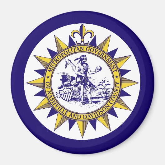 FlFlag von Nashville, Tennessee Magnet (Vorne)