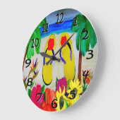 Fli Flops an der Strandwache Große Wanduhr (Winkel)