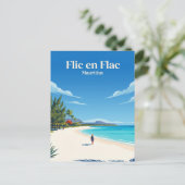 Flic en Flac Strand Mauritius Postkarte (Stehend Vorderseite)