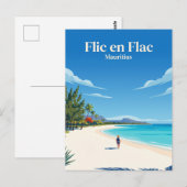 Flic en Flac Strand Mauritius Postkarte (Vorne/Hinten)