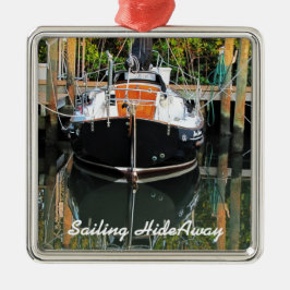 Flicka Sailboat Reflections Ornament Aus Metall
