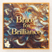 "Flickende Inspiration" Glasuntersetzer (Vorderseite)