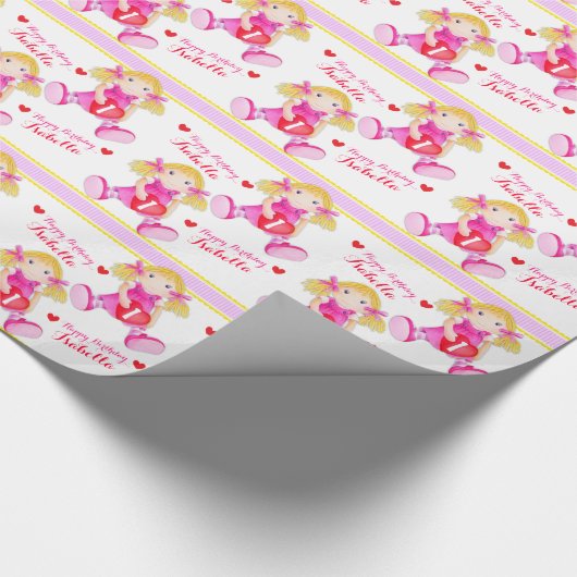 Flickenpuppekunst addieren Ihre 1. Geschenkpapier (Ecke)