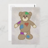 Flickenteddy Postkarte (Vorne/Hinten)