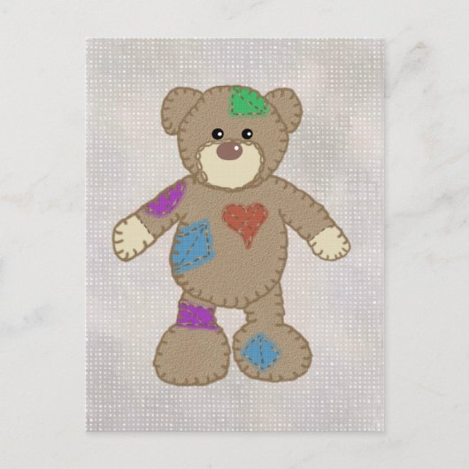 Flickenteddy Postkarte (Vorderseite)