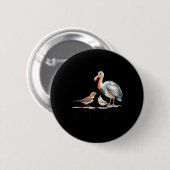 Flicker Dodo Titmouse Apparel Bird Nerd Wildlife B Button (Vorne & Hinten)
