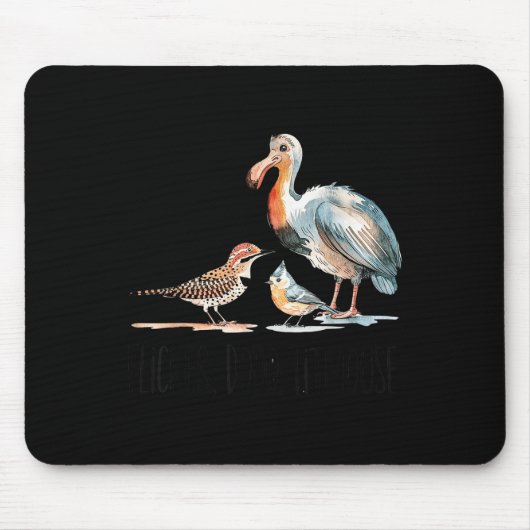 Flicker Dodo Titmouse Apparel Bird Nerd Wildlife B Mousepad (Vorne)