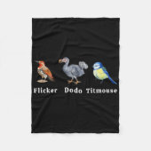 Flicker Dodo Titmouse Fleecedecke (Vorderseite)