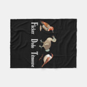 Flicker Dodo Titmouse Funny Fleecedecke (Vorderseite (Horizontal))