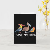 Flicker Dodo Titmouse Funny Karte (Gelbe Blume)