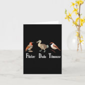 Flicker Dodo Titmouse Funny Karte (Gelbe Blume)