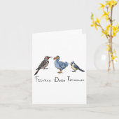 Flicker Dodo Titmouse Funny Karte (Gelbe Blume)
