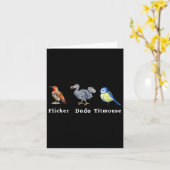 Flicker Dodo Titmouse Karte (Gelbe Blume)