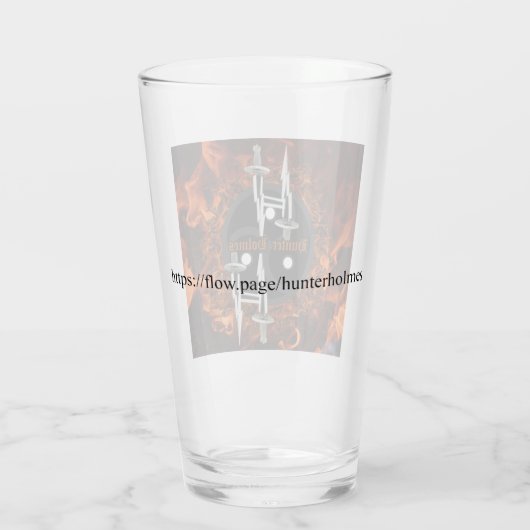 Flicker & Flame - Jäger-Holmes-Pint/Shaker-Glas Glas (Rückseite)
