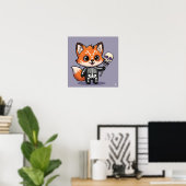 Flicker the Fox - Halloween Skelett Poster (Heimbüro)