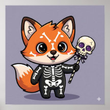 Flicker the Fox - Halloween Skelett