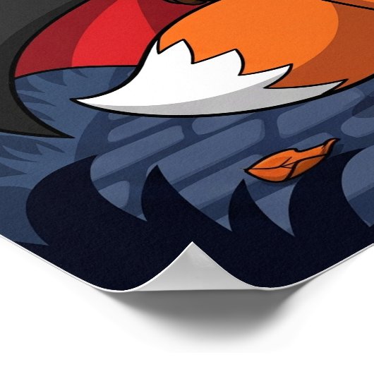 Flicker the Fox - Halloween Vampire Poster (Ecke)