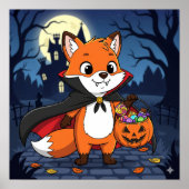 Flicker the Fox - Halloween Vampire Poster (Vorne)