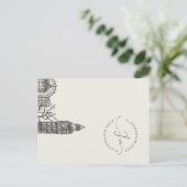 Flickermuse Mocha Mousse Tone Sketch Postkarte (Stehend Vorderseite)