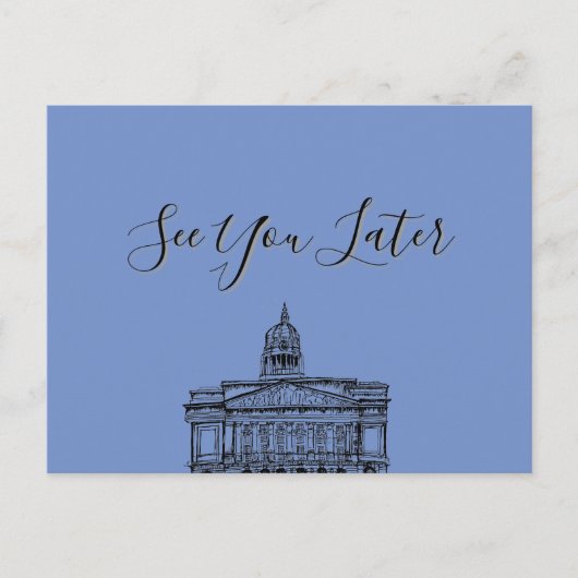 Flickermuse Nottingham Mocha Mousse Tone Sketch Postkarte (Vorderseite)