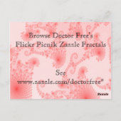 Flickr Picnik Zazzle Fraktale Postkarte (Rückseite)
