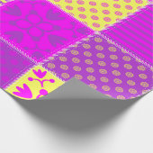 Flickwerk-Hintergrund mit verschiedenen Mustern Ar Geschenkpapier (Ecke)