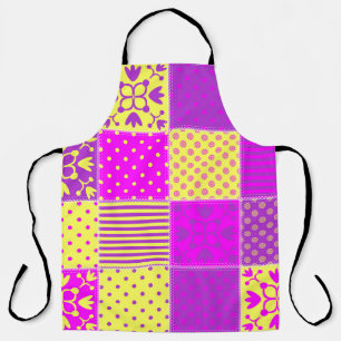 Flickwerk-Hintergrund mit verschiedenen Mustern Ar Schürze