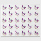 Fliedender Sommerflieder Geschenkpapier (Flach)