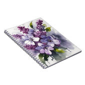 Flieder - Aquarellblumen Notizblock (Rechte Seite)
