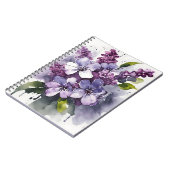 Flieder - Aquarellblumen Notizblock (Linke Seite)