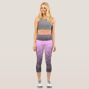 Flieder-Asche Capri Leggings