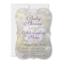 Flieder-Baby-Einladung zur Babyparty