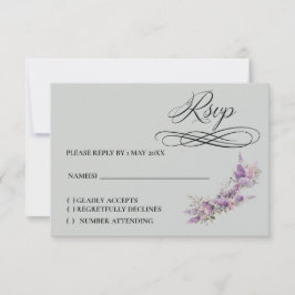 Flieder Blumen Antwortkarte RSVP Karte